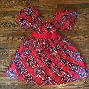 Janie and Jack Red Plaid Kids Dress